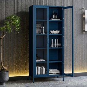 Vitrína ANGELO, 800 x 1850 x 450 mm, Modern: farba granátová