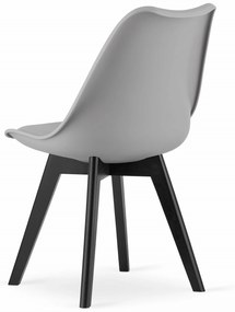 Bestent Jedálenská stolička šedá škandinávsky štýl Dark-Basic