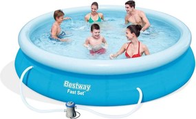 Bestway Bazén Rodos 5,377 m³; 3,66 x 0,76 m - nafukovací okraj