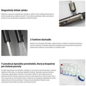 Deante Corda, vysoká drezová batéria so silikónovým ramenom a spŕškou, čierna matná-brúsený bronz, DEA-BRC_C72M