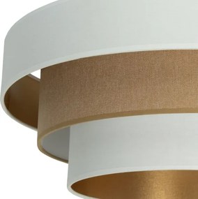 Stropné svietidlo WENTA 1xE27/60W/230V priemer 50 cm biela/hnedá