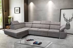 Rohová rozkladacia sedačka MAXIM MAXI L sivá