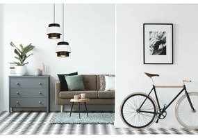 Luster na lanku NESS 2xE27/60W/230V pr. 30 cm čierna/biela