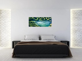 Obraz - Hmlou zahalený les (120x50 cm)