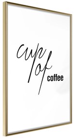 Artgeist Plagát - Cup of Coffee [Poster] Veľkosť: 40x60, Verzia: Zlatý rám s passe-partout