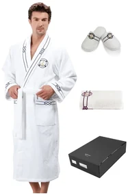 Soft Cotton Luxusný pánsky župan + uterák + papuče MARINE MAN v darčekovom balení