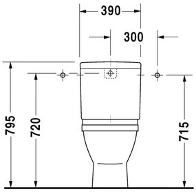 DURAVIT Starck 3 WC misa kombi so zvislým odpadom, 370 mm x 395 mm x 655 mm, s povrchom WonderGliss, 01260100001