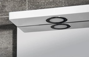 Sapho Sapho, PULSE galérka s LED osvetlením 2x3W, 75x80x17cm, pravá, biela/antracit (PU078P), PU078-3034