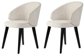 Súprava jedálenských stoličiek Bentley White and Black, 2 ks