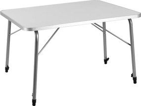 Casaria Kempingový stôl  FOKA sklápací, 80x54x50-69cm, biela