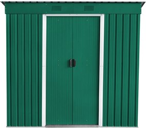 Záhradný domček BestBerg ZD-67GRW / 4,3 m² / 197 × 217 × 202 cm / zelená/biela