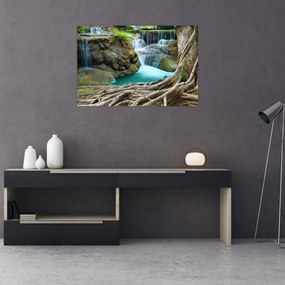 Obraz - Rieka s vodopádmi (90x60 cm)
