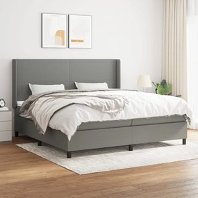 Boxspring posteľ s matracom tmavosivá 200x200 cm látka 3131298