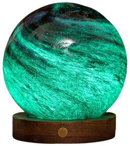 Tmavohnedá/tmavo prírodná svetelná dekorácia na USB ø 12 cm Stellar Ocean – Gingko