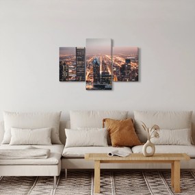 Obraz svietiacej metropoly (90x60 cm)