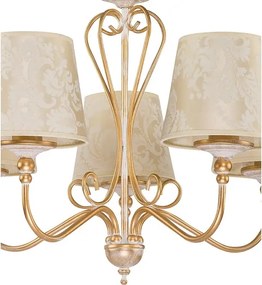 Brilagi - Luster na reťazi SONIA 5xE27/15W/230V pr. 64 cm krémová/patina