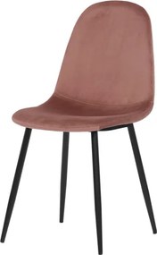 Jedálenská stolička zamatová, ružová CT-971 PINK4