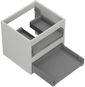 Mexen Box-A, závesná skrinka 50 cm, 2 zásuvky, matná sivá, 91AX0-0500-470-2-62