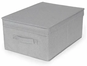 Compactor Skladací úložný kartónový box Wos, 30 x 43 x 19 cm, sivá, S