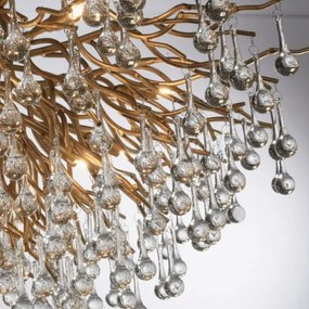 Paul Neuhaus 8092-11 - Prisadený luster ICICLE 14xG9/40W/230V pr. 100 cm mosadz