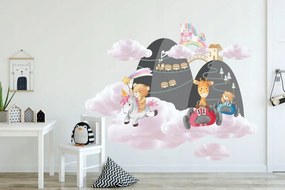 Kvalitná detská nálepka na stenu rozprávkových zvieratiek 80 x 160 cm