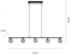 Paul Neuhaus 2026-18 - LED Luster na lanku WIDOW 5xG9/3W/230V