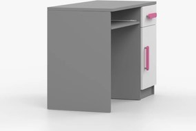 Písací stôl SCOUT - šedý/biely (viac variant)