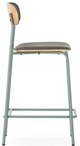 Tmavozelené čalúnené barové stoličky v súprave 2 ks (výška sedadla 65,5 cm) Saula – Marckeric