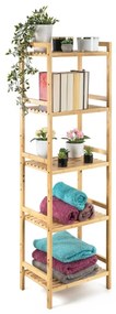G21 Bambusový regál, 5 políc, 5 poschodí