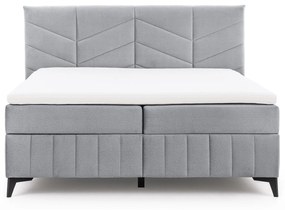 Posteľ Boxspring Penia 180x200 s úložným priestorom - popolový hydrofóbny zamat Element 24