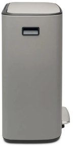 Svetlosivý nášľapný oceľový odpadkový kôš na triedený odpad 60 l Bo – Brabantia