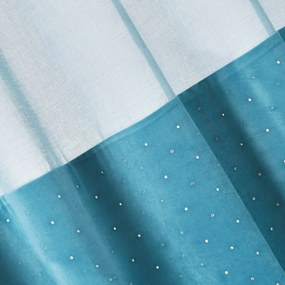ZÁVES NA KRÚŽKOCH JOLIE1 140X250 CM TYRKYSOVÁ