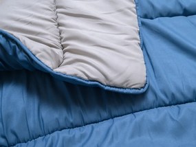 Celoročná prešívaná prikrývka 140x200 cm z dutého vlákna, modrá
