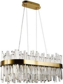 LED Stmievateľný krištáľový luster na lanku LED/90W/230V + diaľkové ovládanie