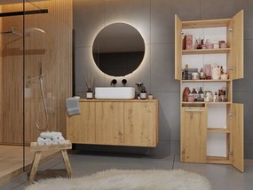 Kúpeľňová skrinka s košom na bielizeň NEL ART II dub artisan