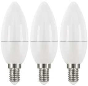 Súprava 3 LED žiaroviek EMOS Classic Candle Warm White, 5W E14