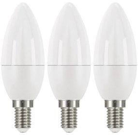 Súprava 3 LED žiaroviek EMOS Classic Candle Warm White, 5W E14