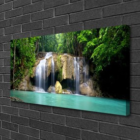 Obraz na plátne Vodopád strom príroda 140x70 cm