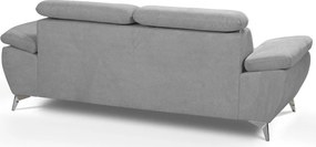 Trojsedák Gisele, svetlo šedá látka