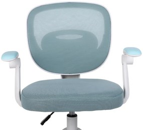 Detská otočná stolička Neoseat JUNI 008 s podnožou — látka, modrá