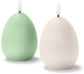 LED sviečky z pravého vosku, 2 ks