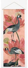 Tapiséria 40x155 cm Flores y Gruas – Madre Selva