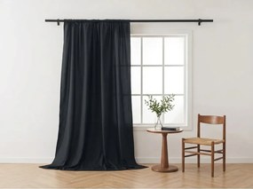 Záves OXFORD LIGHT 140x270 cm, čierny Zavesenie: Riasiaca páska