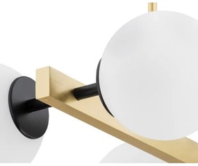 Argon 1767 - Luster na tyči FREEMONT 4xE27/15W/230V zlatá/biela/čierna