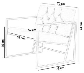 Kreslo Oslanossi (horčicová + zlatá). Vlastná spoľahlivá doprava až k Vám domov. 1106537