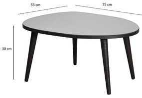 Konferenčný stolík Gusto Black s tmavým sklom