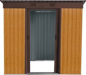 Záhradný domček BestBerg ZD-67RWB / 4,3 m² / 197 × 217 × 202 cm / dekor dreva/hnedá