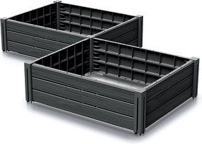 PROSPERPLAST Vyvýšený záhon, 2 ks BASE PLANT 75,6 cm, naturo ECO