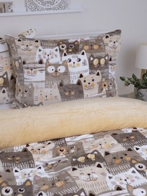 Obliečky mikroplyš do postieľky Exclusive - Mačacia invázia