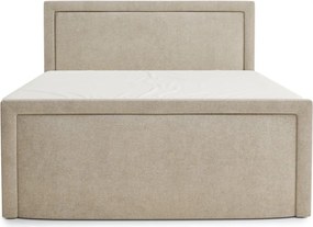 Béžová boxspring posteľ s úložným priestorom 180x200 cm Fresco – Maison de Rêve